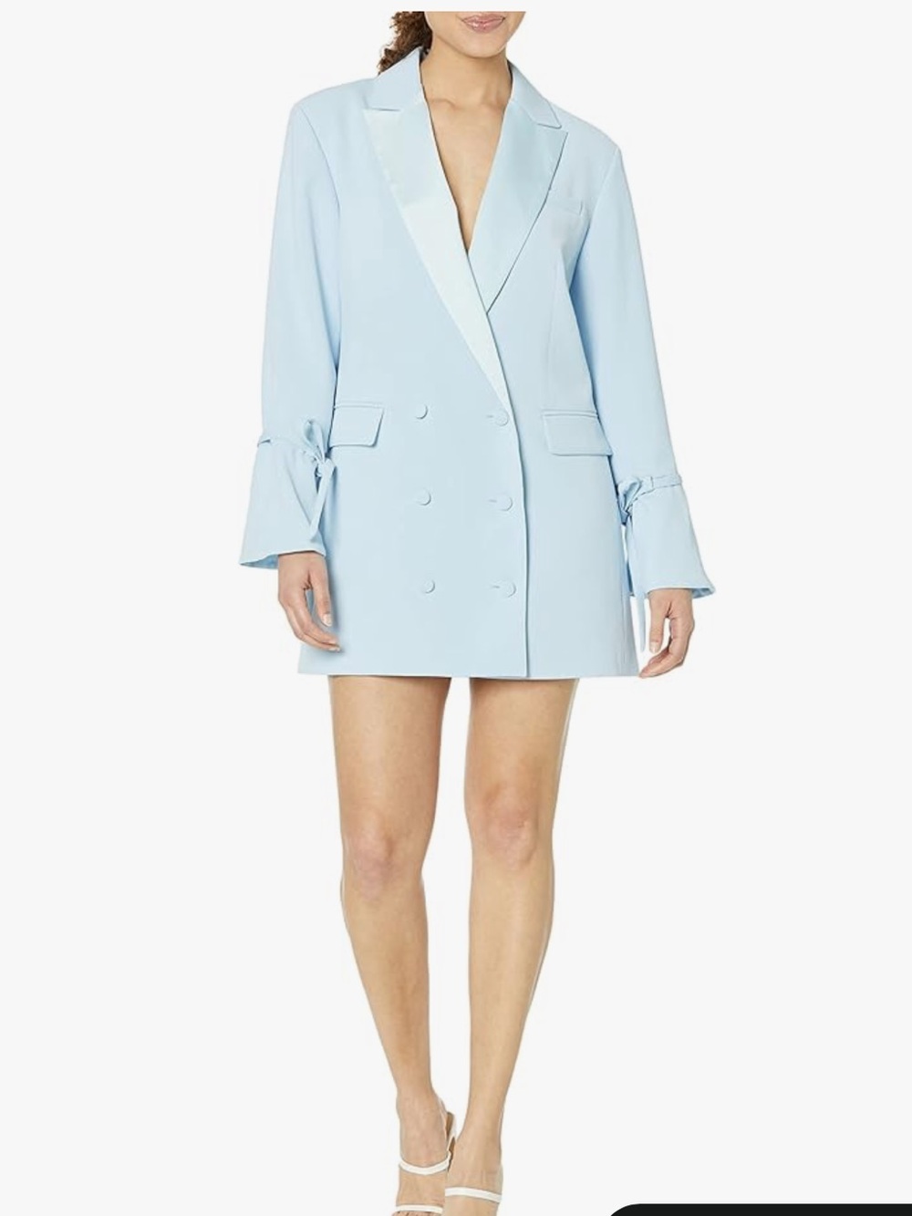 🩵NWT! The Drop Light Blue Double-Breasted Mini Blazer Dress